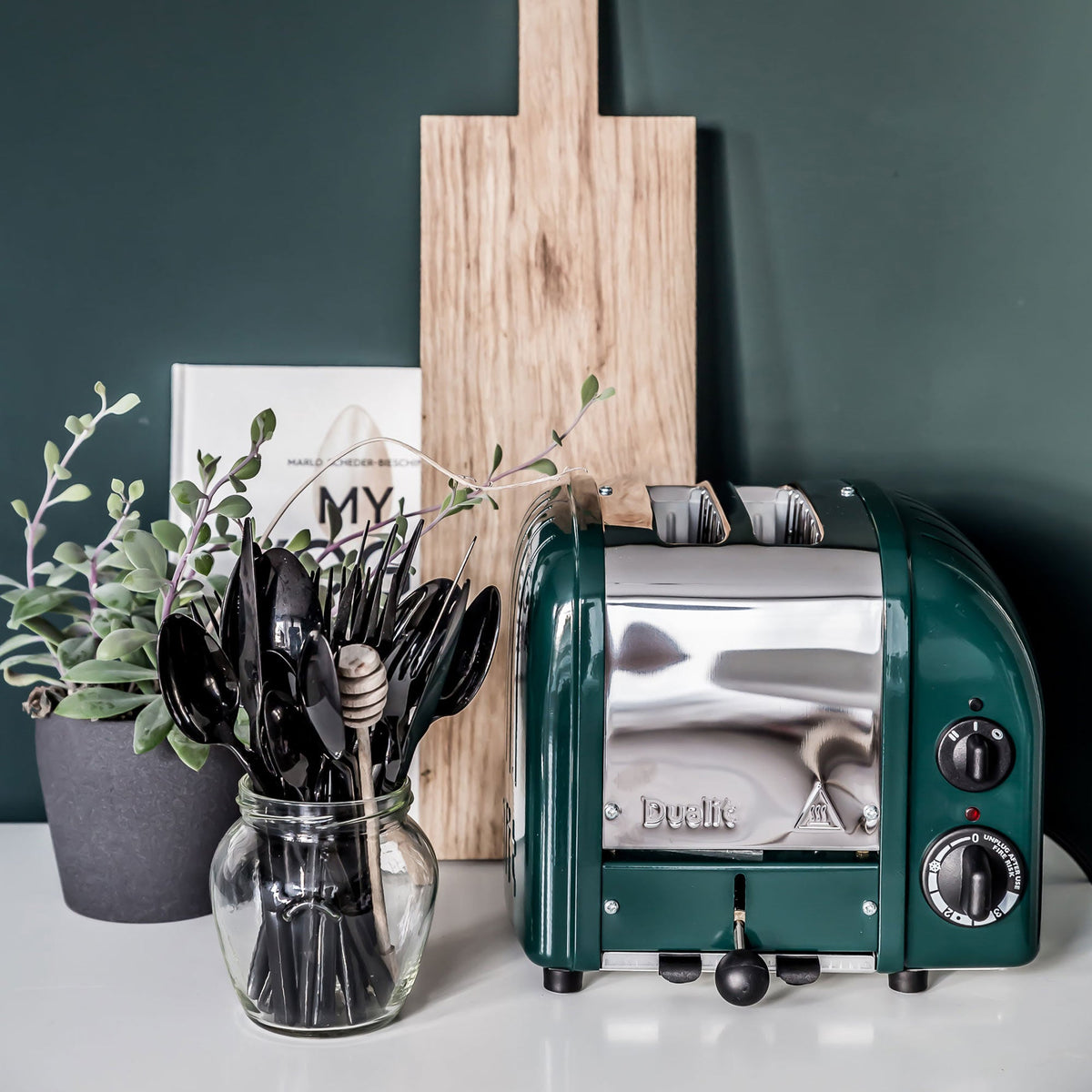 Dualit Toaster Paket 3, 2er Toaster mit zwei Sandwichzangen und Brötchenaufsatz