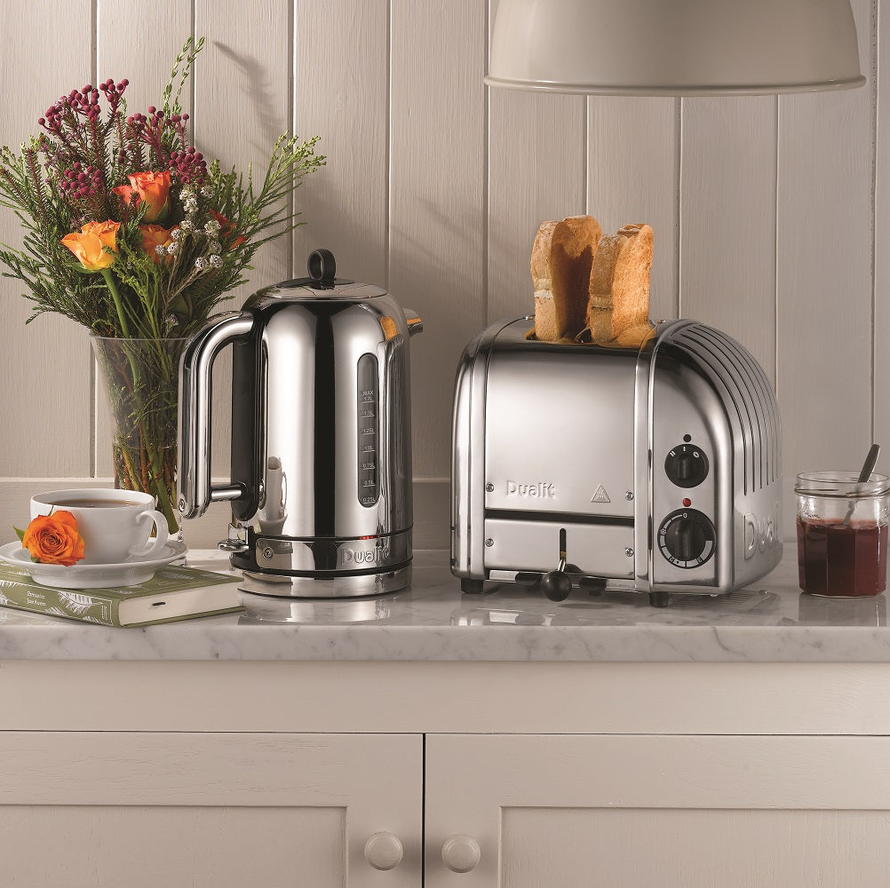 Dualit Toaster Paket 2, 2er Toaster mit Sandwichzange und Brötchenaufsatz